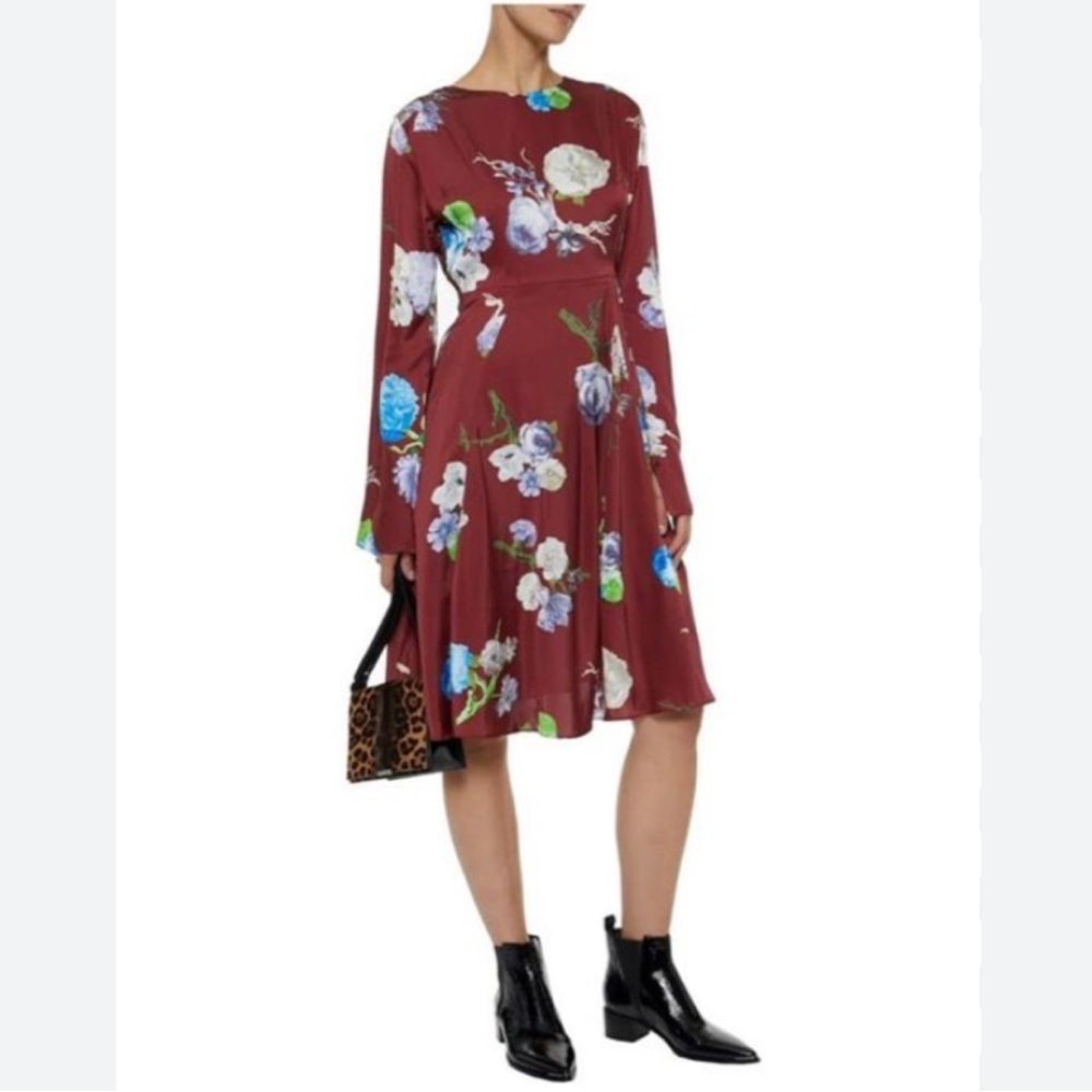 Acne Studios Dahari Floral Flower Print Dress size 38 US 4